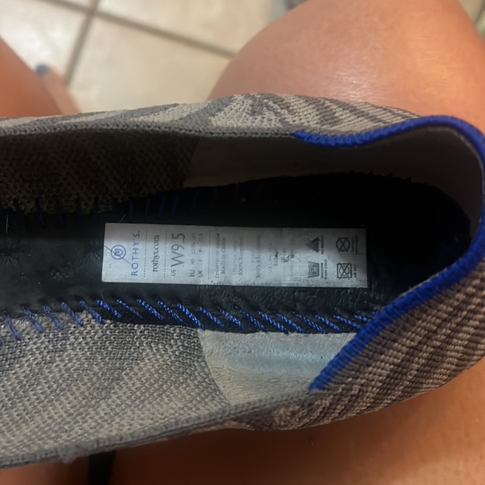 Rothys Zebra Gray Size 9.5 Flat Pointed Woman’s S… - image 6